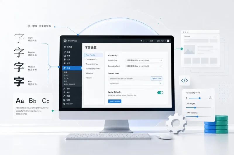 WordPress-自定义字体插件-V1.2.0-可啦星球