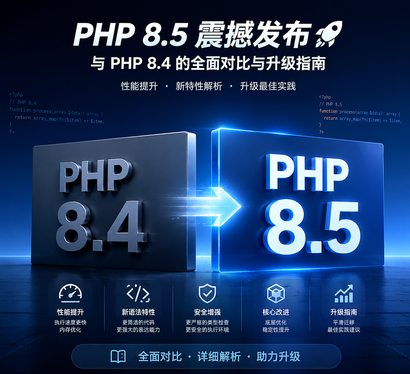 PHP 8.5 震撼发布：与 PHP 8.4 的全面对比与升级指南-可啦星球